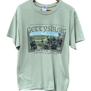 Gettysburg 150th Anniversary Little Round Top Civil War  green shirt Size Large